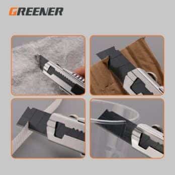 GREENER Utility Knife Paper Cutter New Youpin High Carbon Steel Art Gold Metal Blade Self-Locking Design Sharp Angle 4