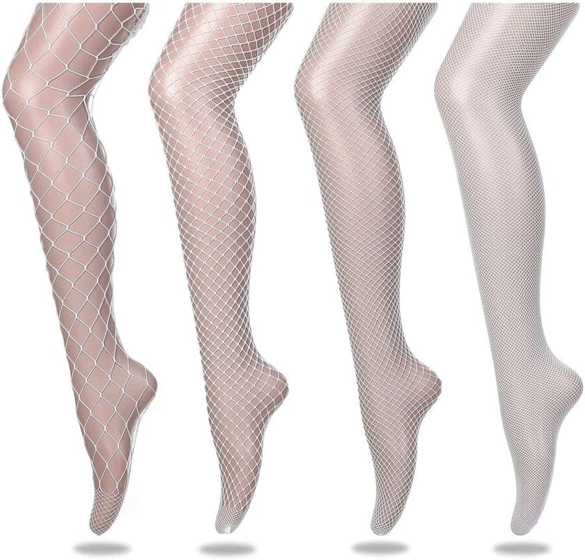 Fishnet Stockings White Egirl Eboy Style Fishnet Tights White 2