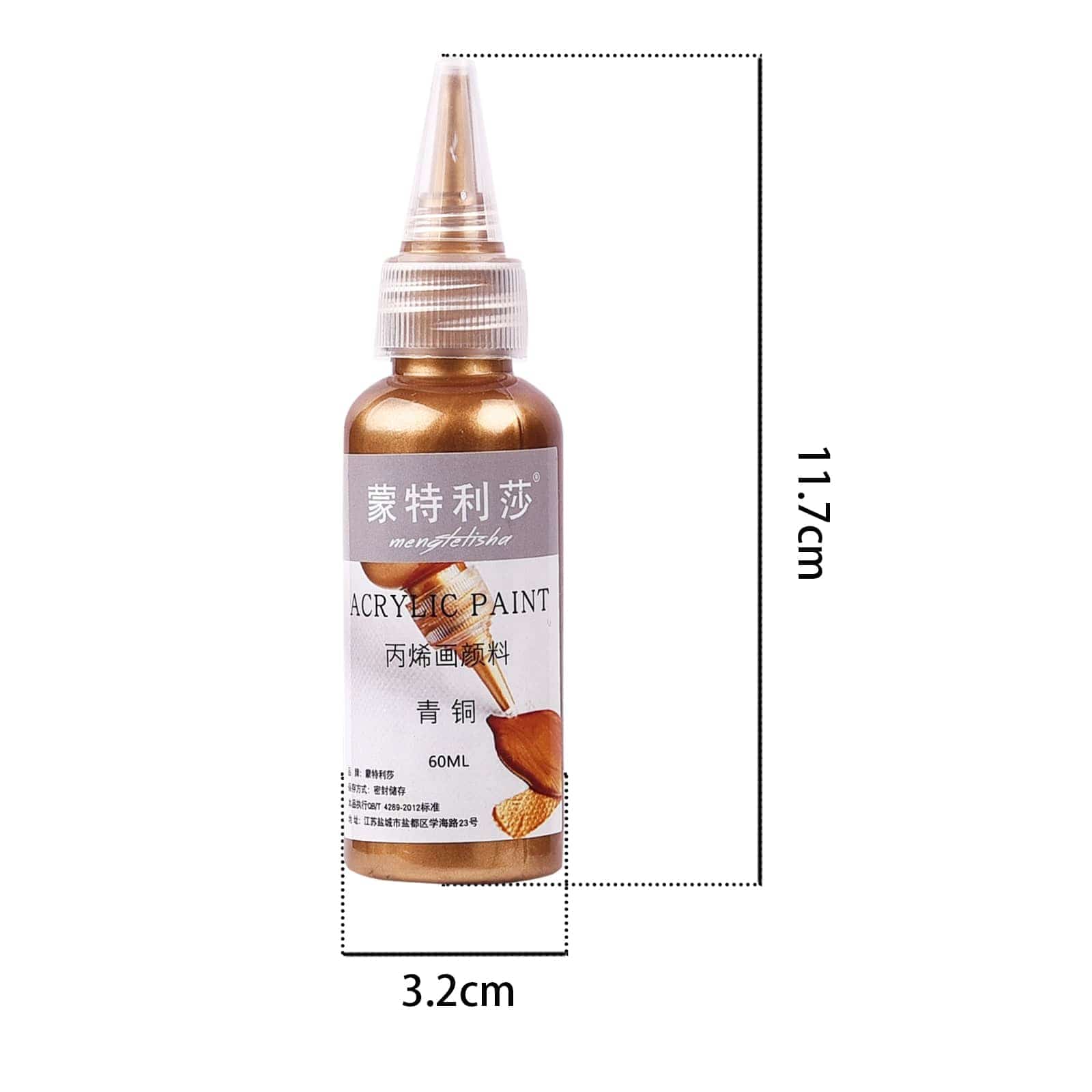 60/100ml Metallic Acrylic Paint Resin Pigments Gold Silver Copper For Epoxy Resin Jewelry Making Handmade DIY Colorant Pigment 5