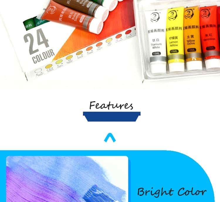 12/24 Colors 15ML Acrylfarben Set Cosplay Crafting Farben 6
