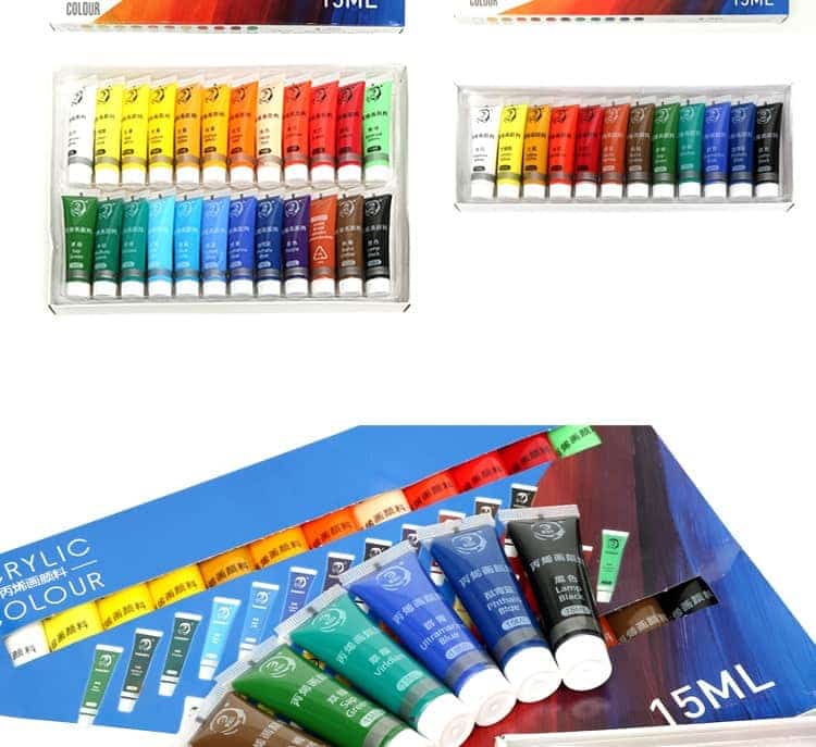 12/24 Colors 15ML Acrylfarben Set Cosplay Crafting Farben 5