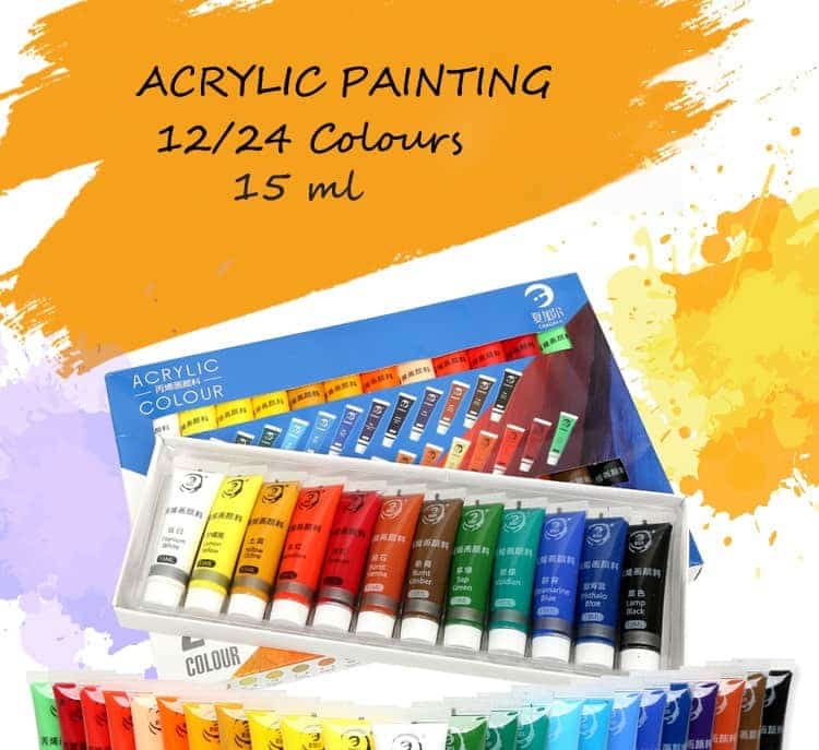 12/24 Colors 15ML Acrylfarben Set Cosplay Crafting Farben 1