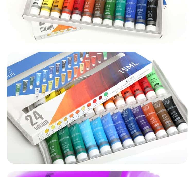 12/24 Colors 15ML Acrylfarben Set Cosplay Crafting Farben 9
