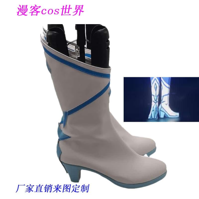 Genshin Impact Fatui Cryo Cicin Magierin Schuhe Stiefel 16