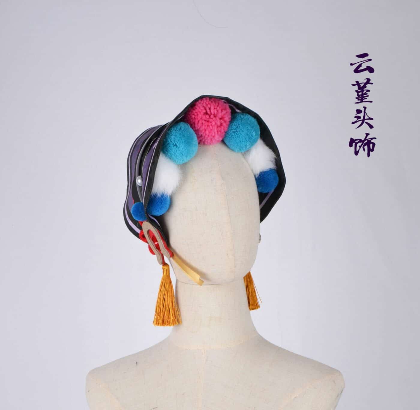 Jacquard Fabric Genshin Impact Liyue Geo Yunjin Cosplay Costume Yun Jin Full Set Hat Wig Suit Role Play Lolita Dress Outfit 58