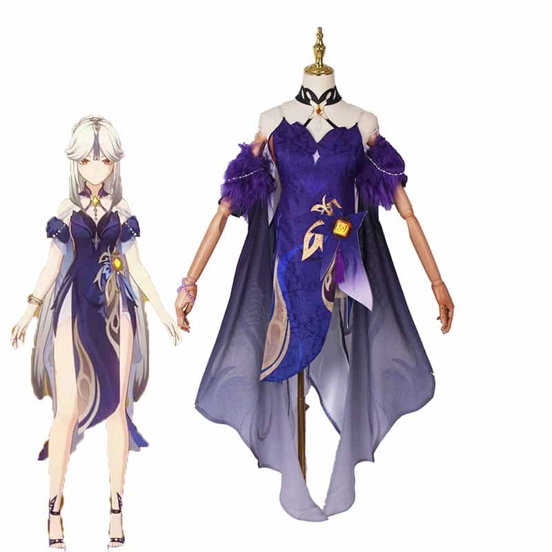 Genshin Impact Ningguang Cosplay Skin Orchid Costume 1