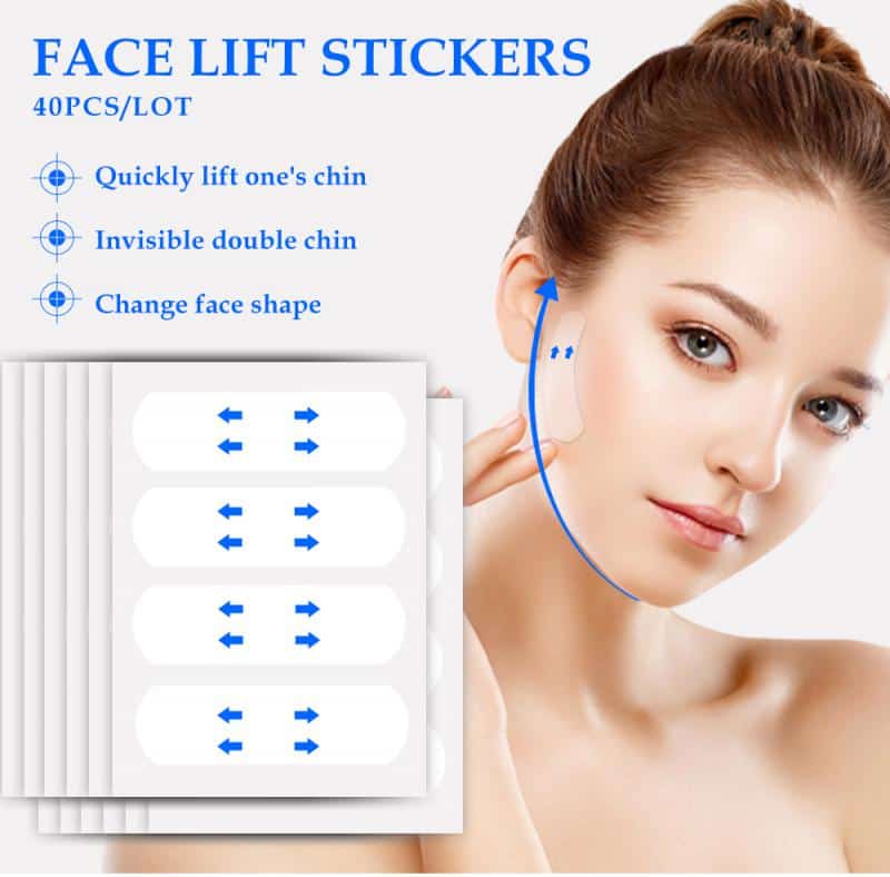40Pcs Unsichtbare Face Tapes Cosplay V Form Klebestreifen 5