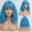 Blaue Cosplay Wig Perücke mit Locken 7