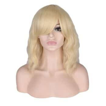 Curly Cosplay Wig blond Pony 1