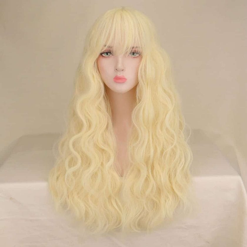 Long Hair Wig Blonde Cosplay 4