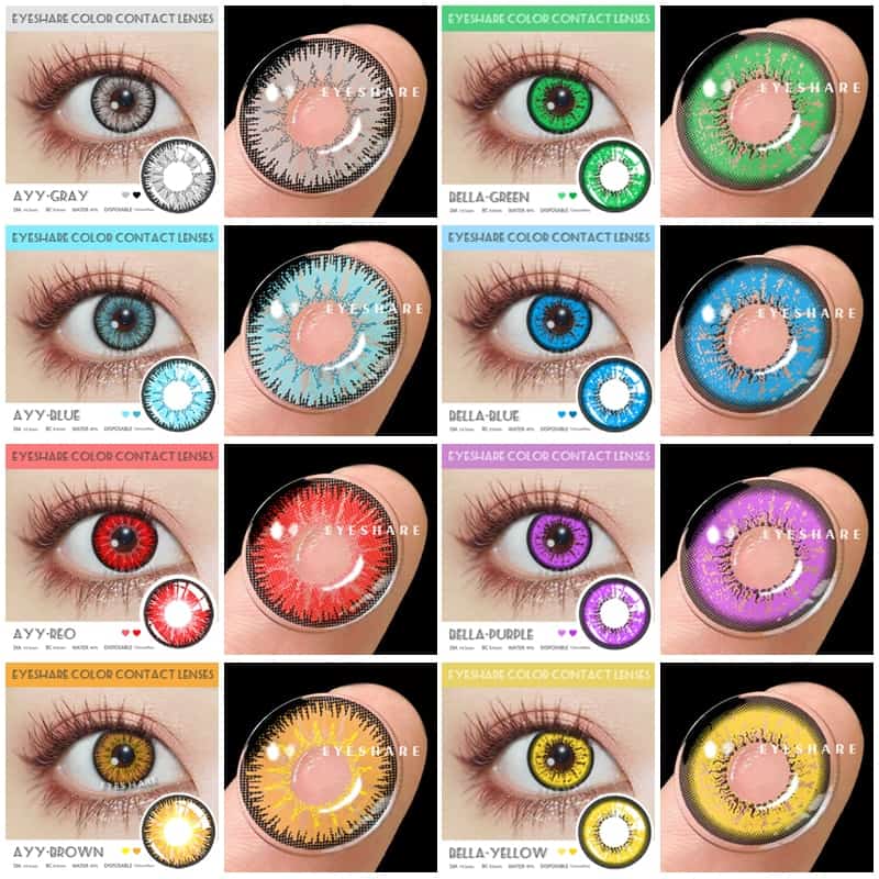Leuchtend bunte Kontaktlinsen 1