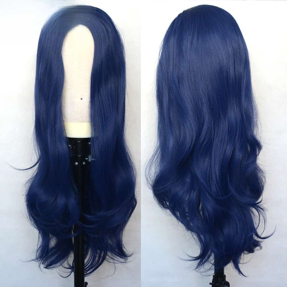 Blaue Wig langhaar 1