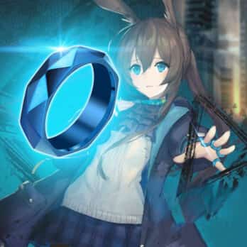 Game Arknights Exusiai Amiya Doctor Cosplay Rings Pendants Girls Cartoon Blue Finger Ring Circlet Props 1