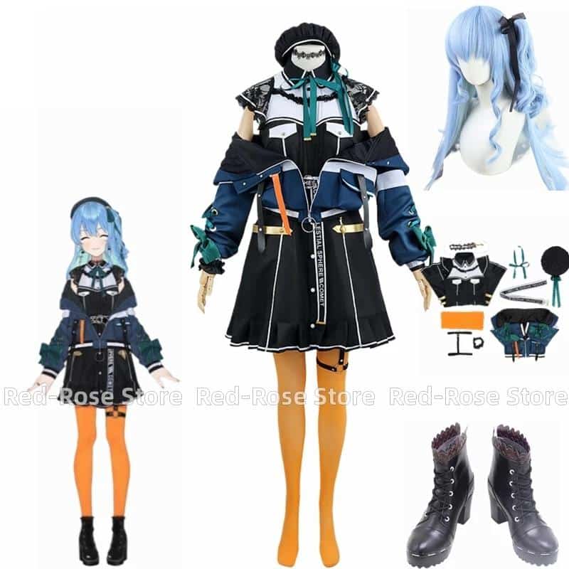 VTuber Hoshimachi Suisei Cosplay Costume Hololive Virtual YouTuber Dresses And Coat Anime Idol Full Outfit Wig Shoes 1