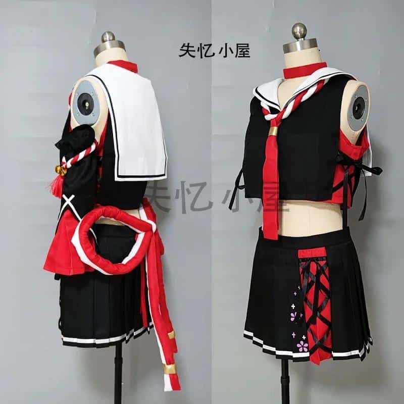Azur Lane Vtuber Hololive Okami Mio Cosplay Costume Halloween Party Outfit Custom Made Any Size 5