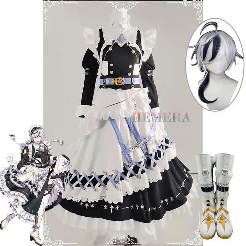 Game Nu: Carnival Blade Cosplay Costumes Women Cute Maid Dress Suit Halloween Carnival Uniforms Anime Clothing Custom Made 1