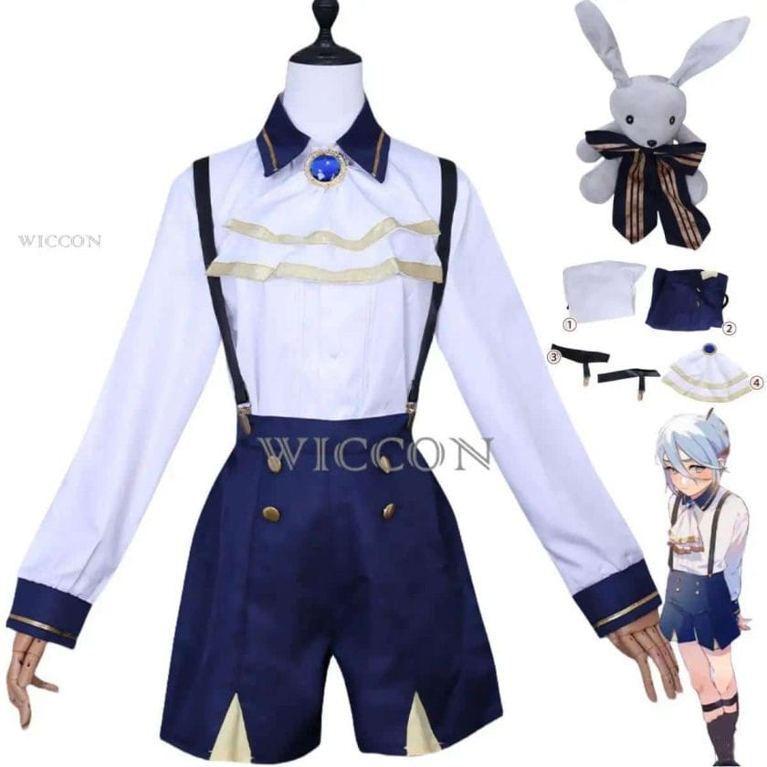 Anime Game Nu: Carnival Edmond Cosplay Costume Childhood Period Uniform Rompers Man Woman Kawaii Carnival Masquerade Ball Suit 1