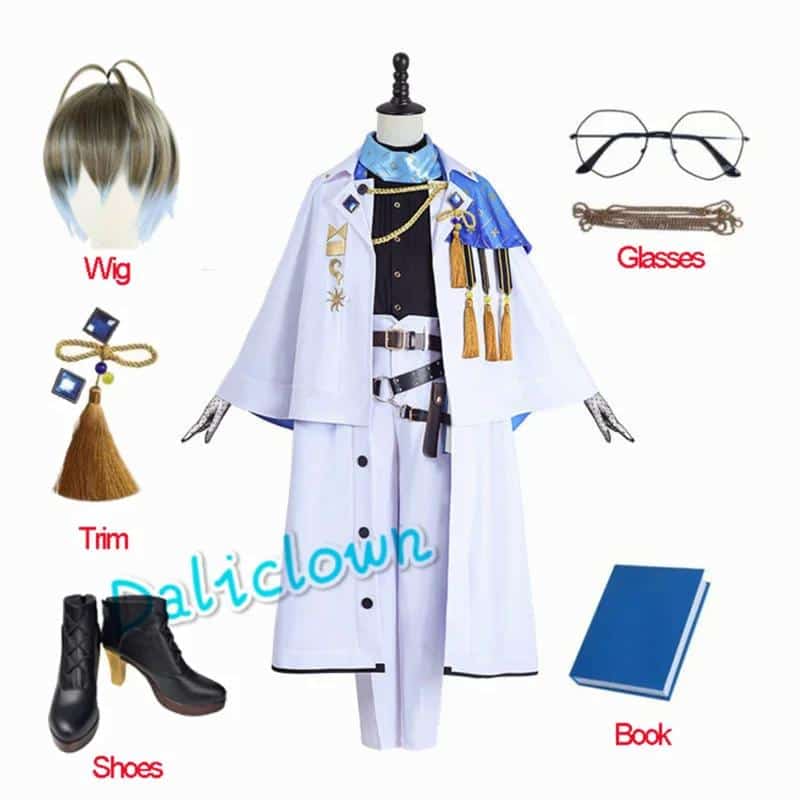 VTuber Luxiem Ike Eveland Cosplay Costume Hololive NIJISANJI Cosplay Wig Shoes Fancy Party Suit Glasses Female Outfit 1
