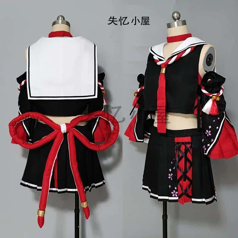 Azur Lane Vtuber Hololive Okami Mio Cosplay Costume Halloween Party Outfit Custom Made Any Size 3