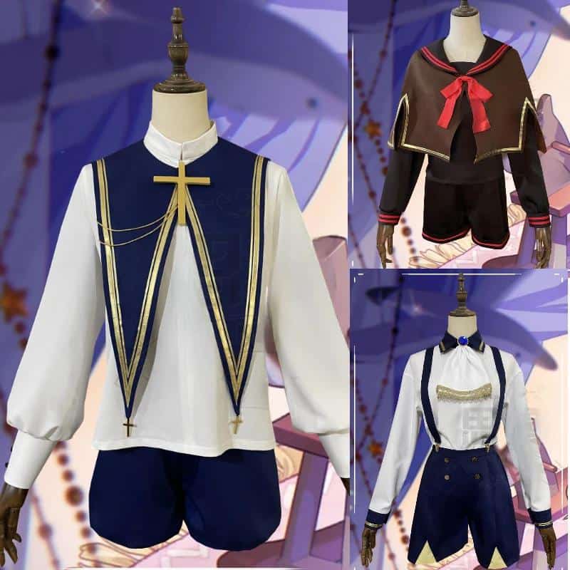 Nu: Carnival Yakumo Olivine Edmond Childhood Game Suit Cosplay Costume Handsome Uniform Party Outfit Daily Clothing 1