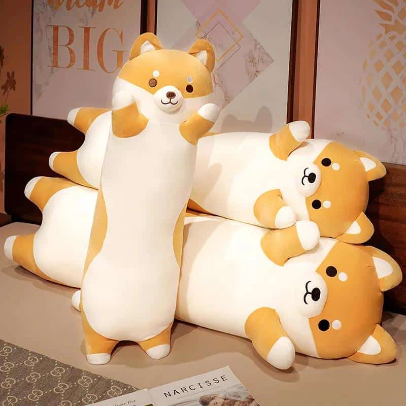 130cm Giant Long Shiba Inu Dog Plush Toy Throw Pillow Stuffed Soft Animal Corgi Chai Cushion Kawaii Birthday Valentine Present 1