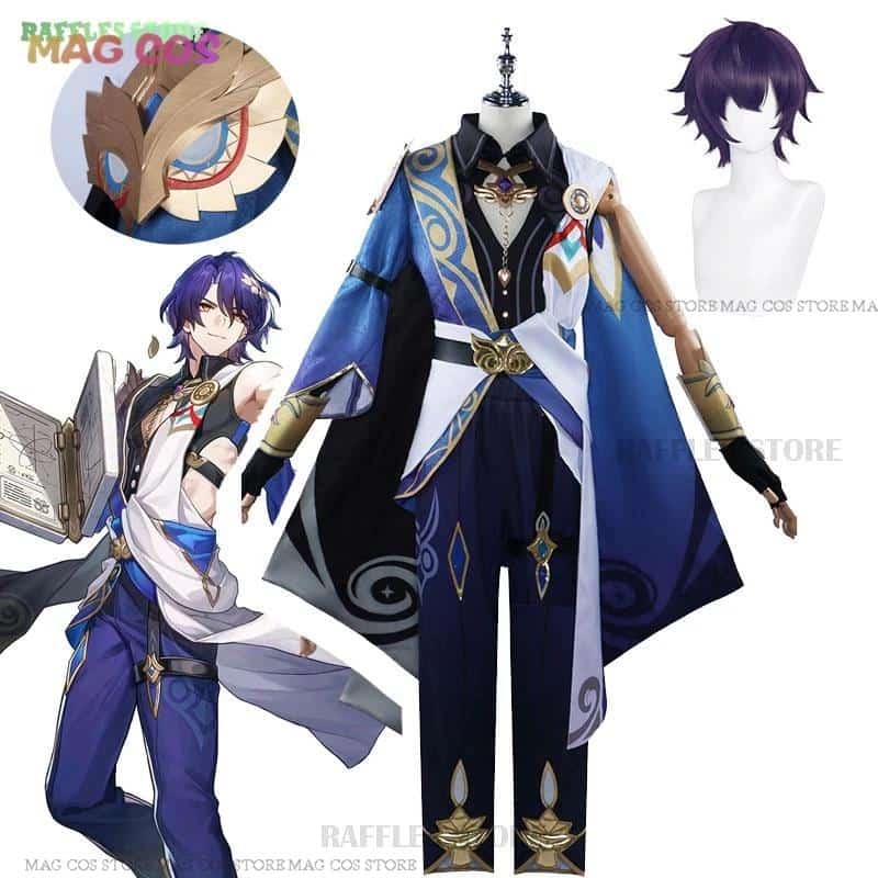 Honkai Star Rail Dr. Ratio Cosplay Costume Wig Doctor Veritas Ratio Cosplay Party Outfits Costume Game Role Play Animation Prop 1