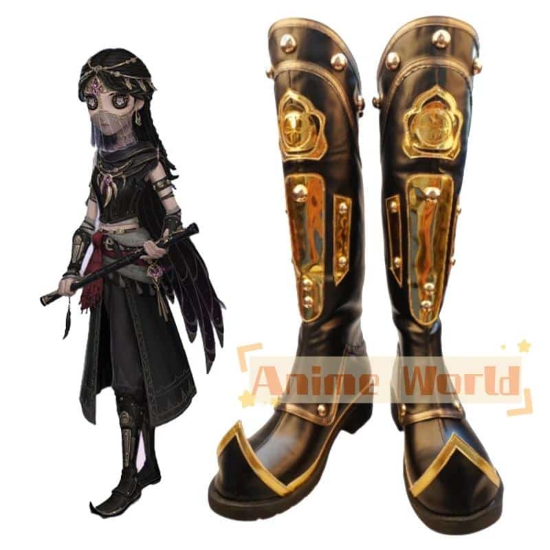Identity V Antiquarian Qi Shiyi Crow Shoes Cosplay Boots Halloween Carnival Boots Custom Made 1