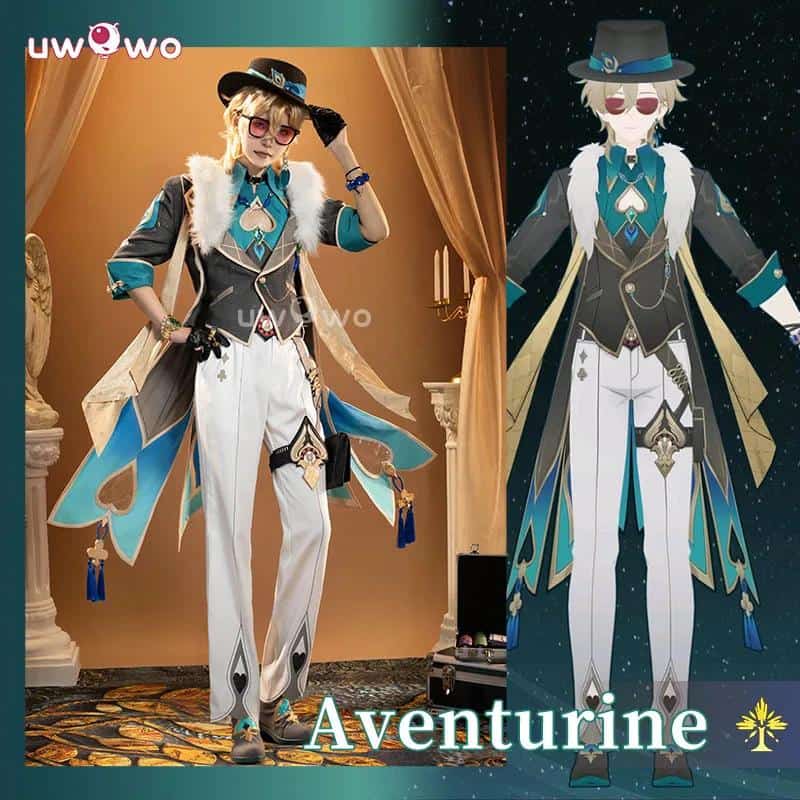Collab Series: Honkai Star Rail Aventurine HSR Cosplay Costume With Hat Male Costume Outfits Coat Vest Pant 1