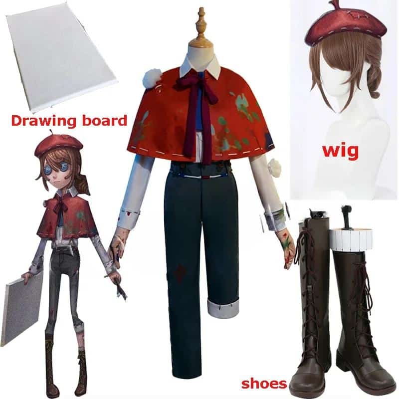Anime Identity V Cosplay Costumes Painter Edgar Valden New Survival Game Suit Uniform Cosplay Costume Halloween Outfit Wig Shoes 1