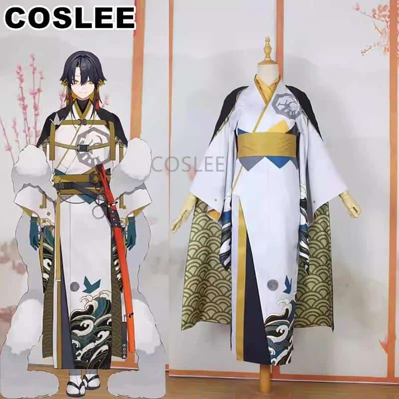 COSLEE Hololive Vtuber Yatogami Fuma Cosplay Costume Kimono Bathrobe Uniform Cloak Role Play Halloween Party Outfit 1