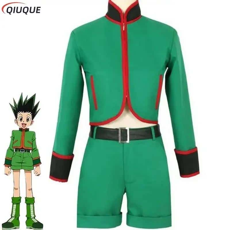 Anime Hunter x Hunter Gon Freecss Cosplay Costume Green Suit Halloween Christmas Party Carnival Men Women Cosplay Costumes 1