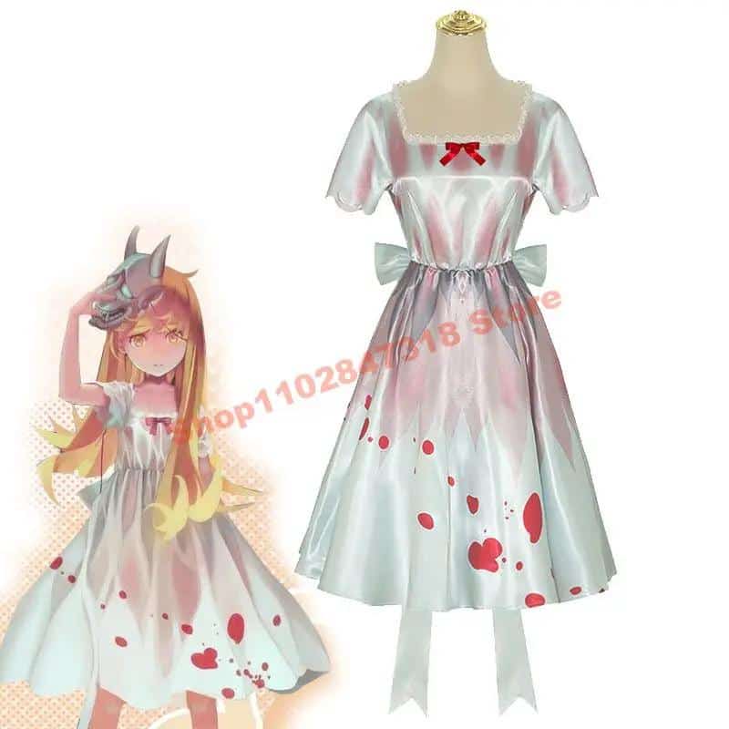 Kizumonogatari Oshino Shinobu Cosplay Costume Kissshot Acerolaorion Heartunderblade Dresses Acerola Cute Princess Dress 1