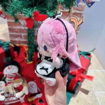 17CM Anime Plush Cotton Body Dress Up Sitting Posture Plushie Lovely Yae Miko Genshin Impact Cosplay Fox Sitting Posture Gift 4