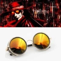 HELLSING Anime Alucard Vampire Hunter Tailored Cosplay Glasses Orange Sunglasses Props 1