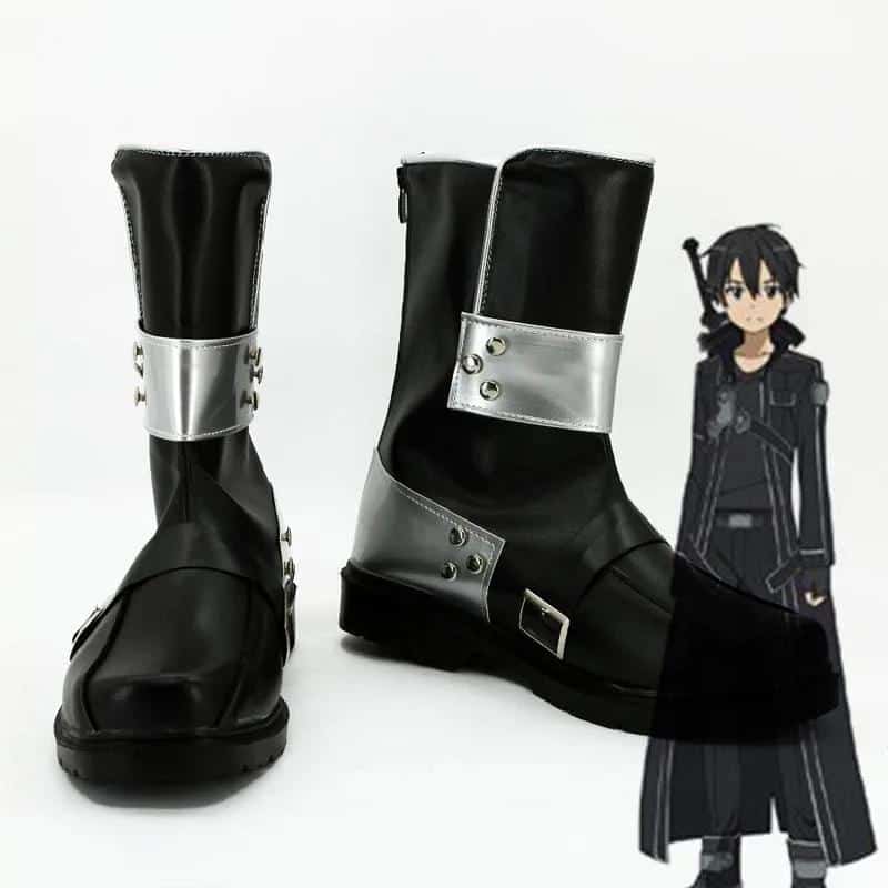 Sword Art Online kirigaya kazuto Cosplay Shoes SAO Anime Kirito Party Boots 1