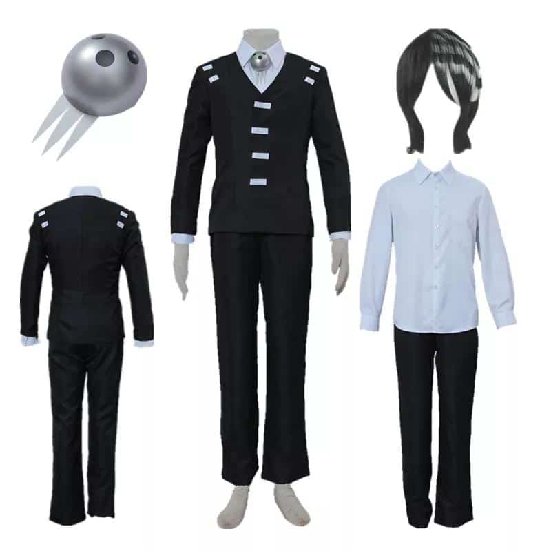Adult Anime cosplay Soul Eater Death The Kid Cosplay Wig Halloween Cosplay Costumes 1