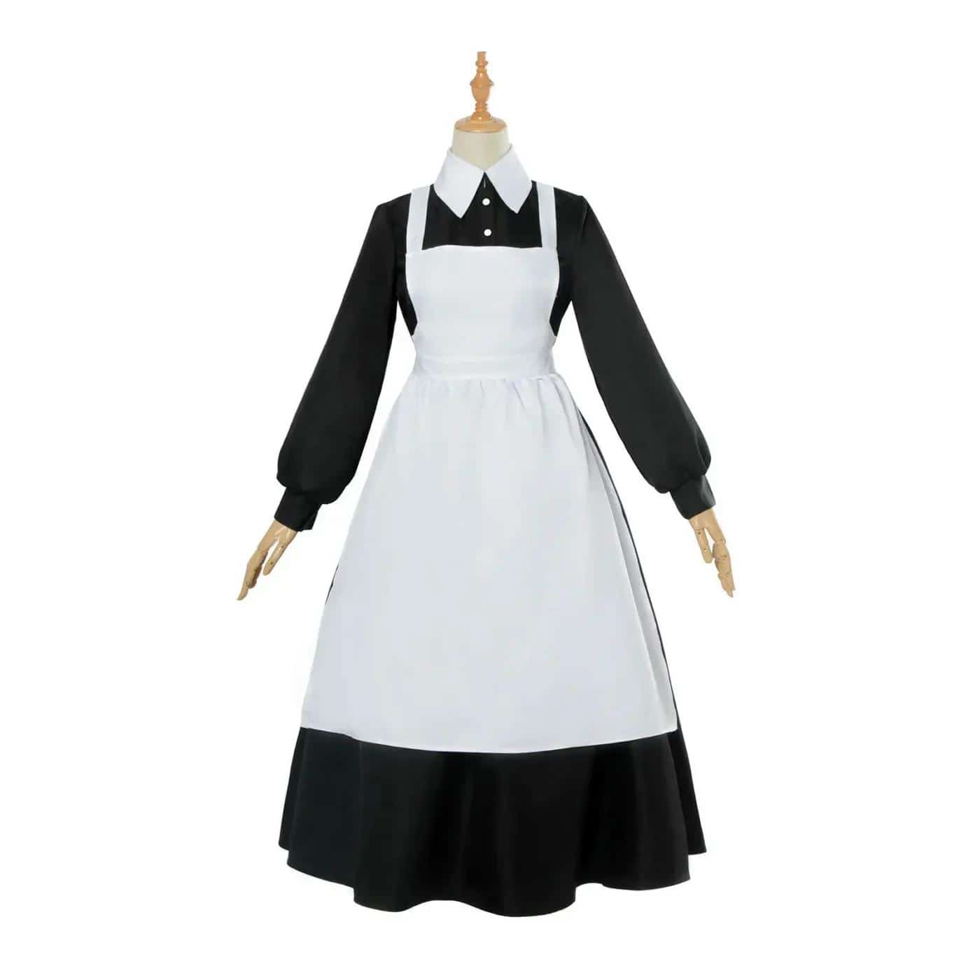Anime Cosplay The Promised Neverland Isabella Costume Yakusoku No Neverland Halloween Party Girls Maid Dress+Apron Sets 1