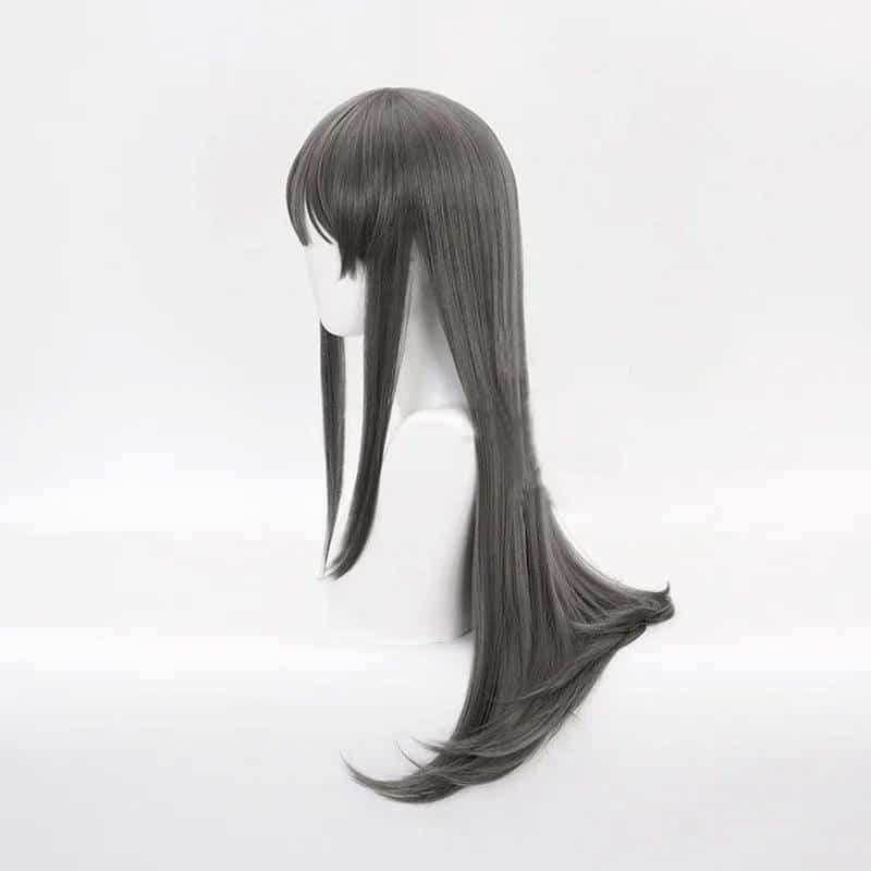 Rascal Does Not Dream Of Bunny Girl Senpai Sakurajima Mai Cosplay Wigs Synthetic Hair Long Straight Gray Hair Wig   Wig Cap 1