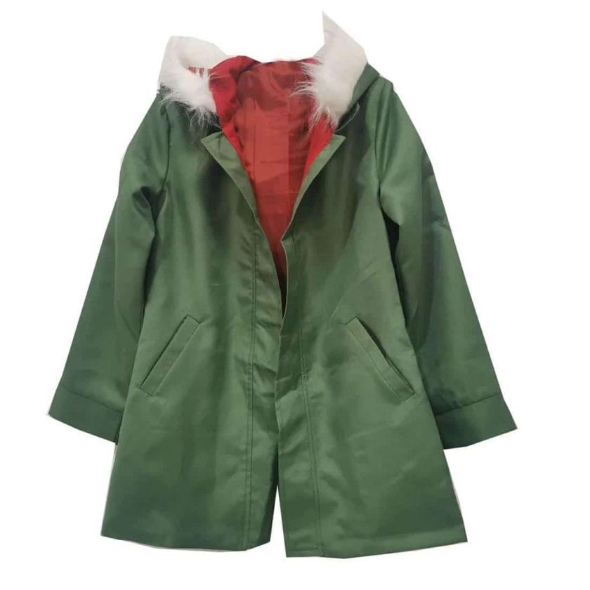 2022 Anime Noragami Yukine Olive Green Hooded Jacket Cosplay Costume (Only Coat) 1