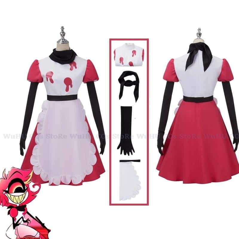 Anime Hazbin Niffty Cosplay Hotel Costume Costume Fancy Dress Outfits Halloween Carnival Women Maid Suit Niffty Full Set 1