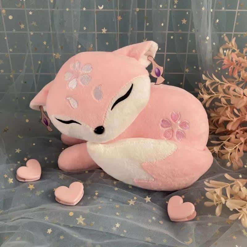 20 CM Genshin Impact Yae Miko Fox Plush Doll Toy Pink Fox Doll Kawaii Anime Plushies Cosplay Props Kids Xmas Gifts 1