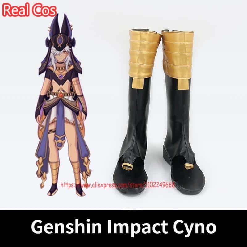 RealCos Genshin Impact Cyno Cosplay Shoes Boots Halloween Cosplay Costume Accessory 1