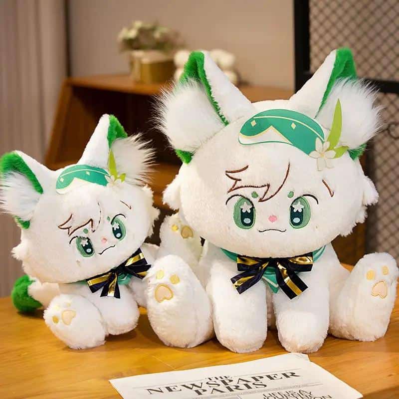 Game Genshin Impact Anime Figure Venti Cat Fluffy Wanderer Pet Plush Toys Cosplay Plushie Doll Soft Stuffed Pillow Kids Gifts 1