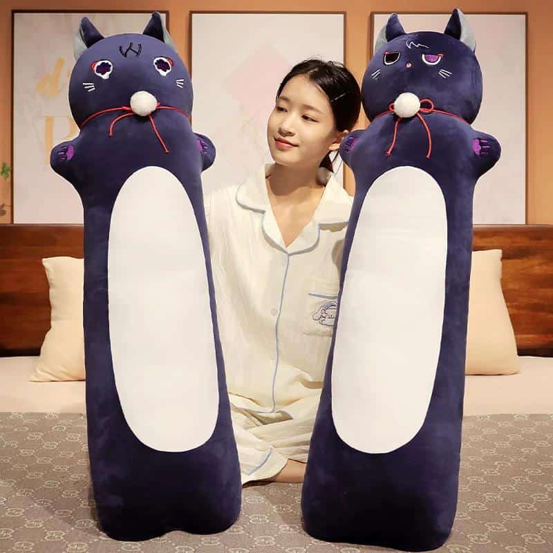 Genshin Impact Wanderer Plush Toys Kawaii Scaramouche Cat Plushie Dolls Long Pillow 1
