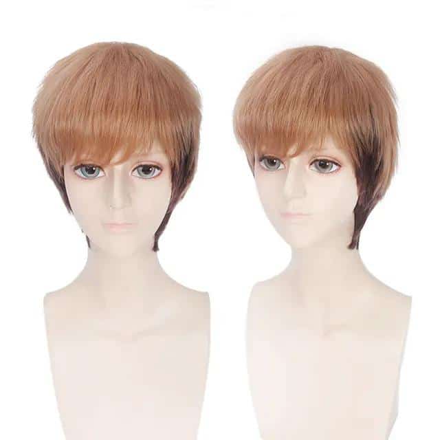 Anime Attack on Titan Erwin Smith Cosplay Wigs Short Blonde Brown Ombre Heat Resistant Movies Halloween Hair Wig 1