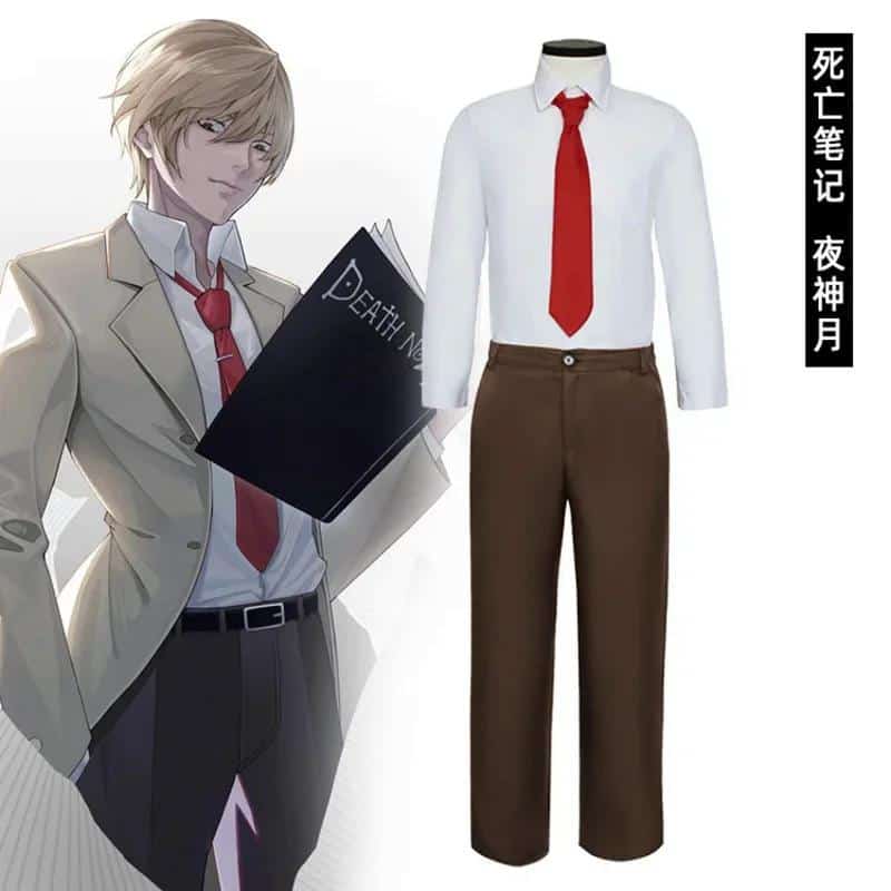 Anime Men DEATH NOTE Cosplay Costume Women Yagami Light School Uniform Role Play Costumes Coat Pants Suit 1