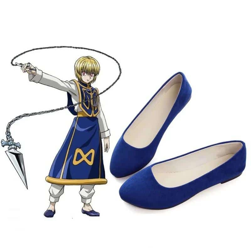 Anime Hunter X Hunter Kurapika Cosplay Blue Shoes Fancy Boots Halloween Carnival Party Costume Accessories Custom Made 1