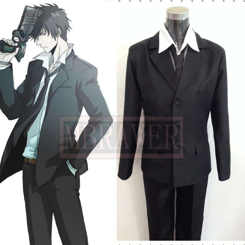 Psycho-Pass Kogami Shinya / Ginoza Nobuchika Anime Cosplay Costume Black Suit Customized Uniform 1