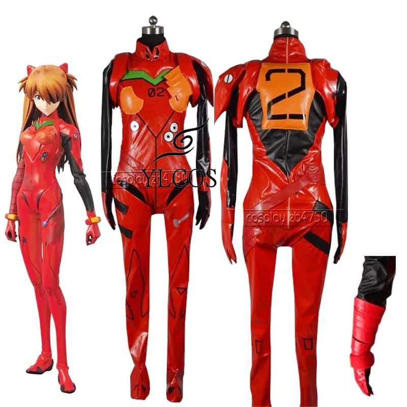 Anime EVA Asuka Langley Soryu Cosplay Costume Halloween Party EVANGELION-02 Fighting Suit Tailor-made For Women Girls 1