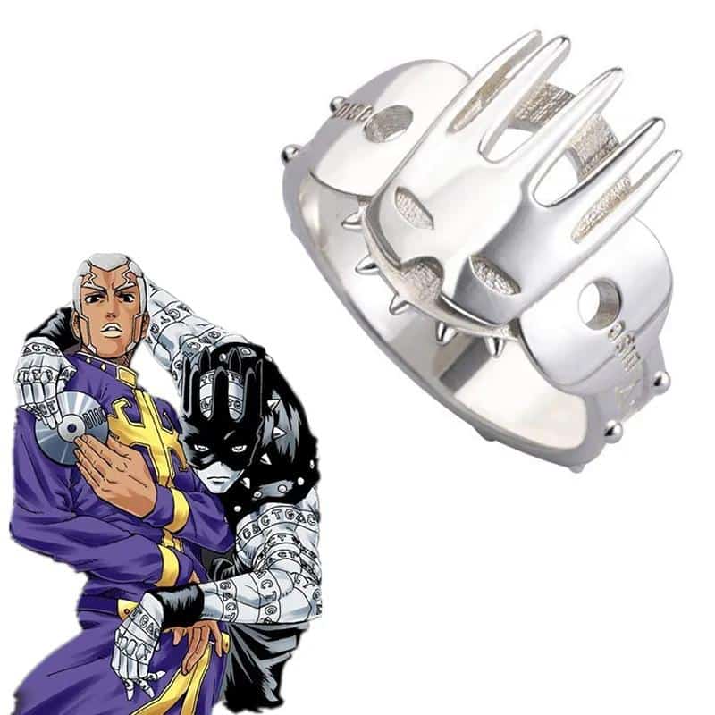 Anime JoJo's Bizarre Adventure Stone Ocean Ring Enrico Pucci Cosplay Unisex Adjustable Opening Rings Jewelry Accessories Gifts 1